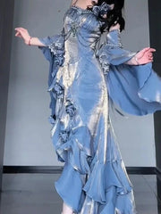 Lolita Fishtail Sleeve Midi Dress