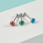 Stainless Steel Devil Eyes Tongue Ring Set