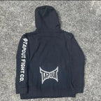 Gothic Retro Letter Print Zip Hoodie