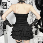 Lace Patchwork Strapless Corset