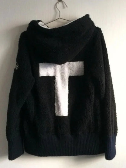 Gothic Cross Skull Zipper Hoodie