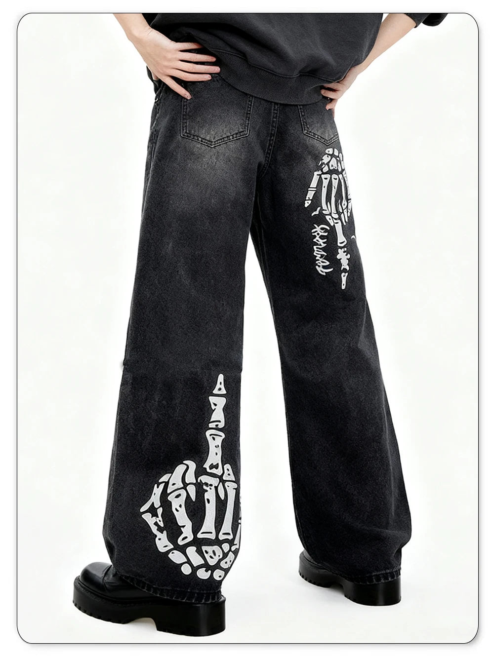 Straight Leg Skull Pants