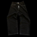 Retro Gothic Skull Embroidery Pant