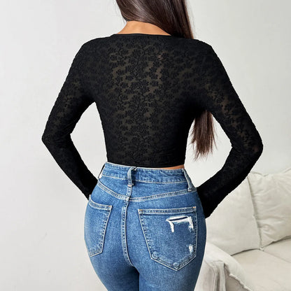 Fishbone Diamond Shaping Slim Crop Top