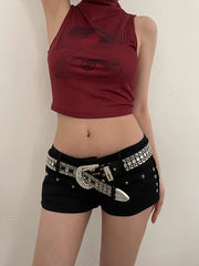 Y2K Gothic Rhinestone Belt