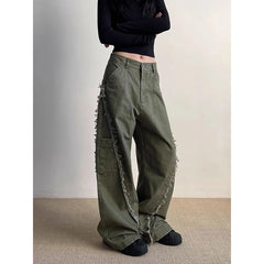 Gothic Green Baggy Denim Pant