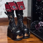 Lolita Metal Round Toe Platform Gothic Boot