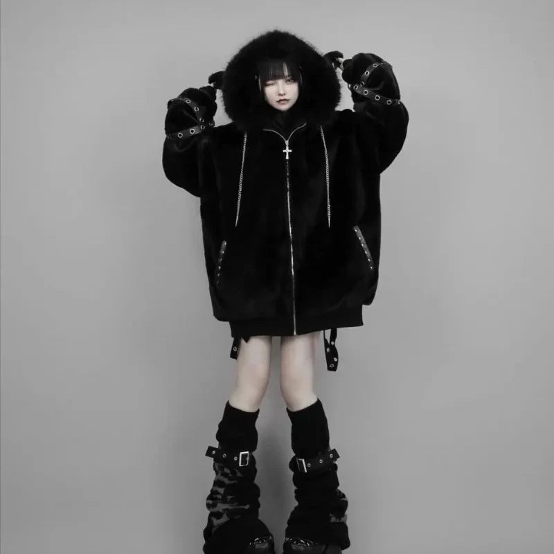 Street Style Hooded Coat