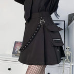 Pocket A-line Preppy Street Skirt