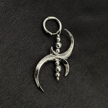 Vintage Cyberpunk Geometric Clip Earring