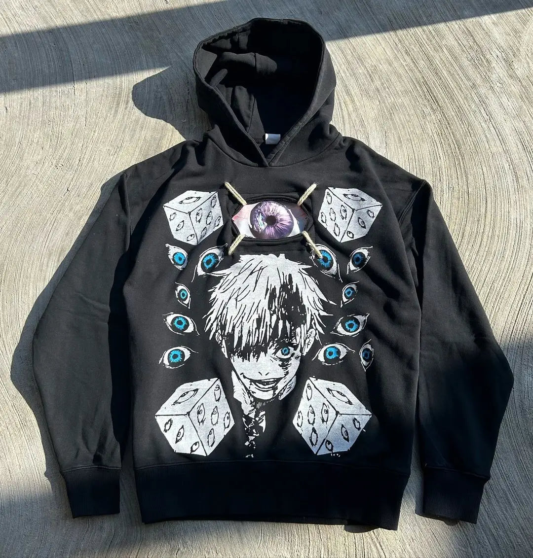 Gothic Anime Graphic Pullover Hoodie Main image