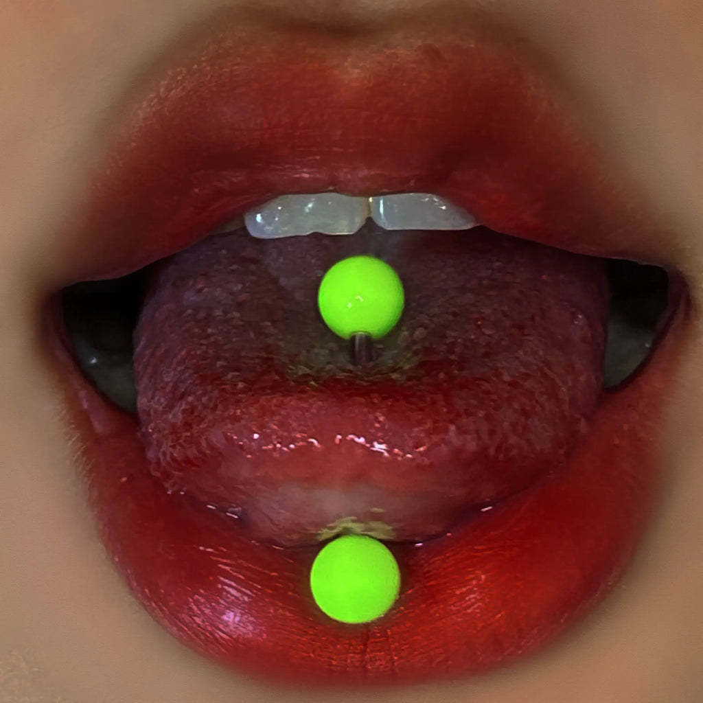 Titanium Steel Anti-Allergy Short Rod Tongue Ring