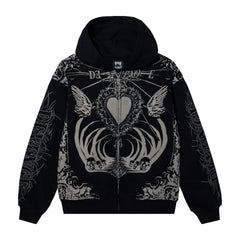 Y2K Revenge Gothic Shrine Printed Hoodie
