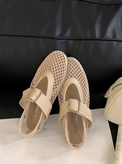 Ballerinas Woman 2024 Round Toe Casual Sneaker Summer Flat