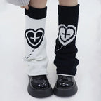 Gothic Knitted Star Cross Leg Sock