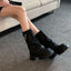 Fashion Buckle Black Combat Platform Punk Boot