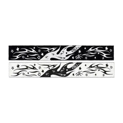 Black Tassel Star Striped Warm Knit Scarf