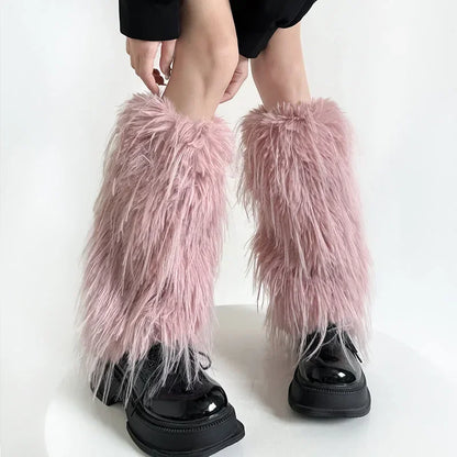 Gothic Imitation Fur Plush Winter Sock