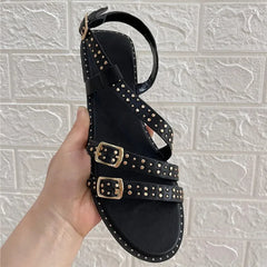Fashion Rivet Strap Gothic Sandal
