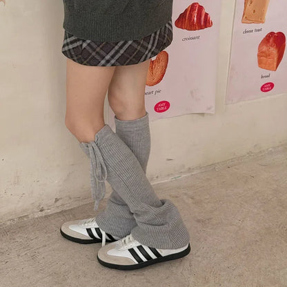 Gothic Lace-up Knitted Winter Sock