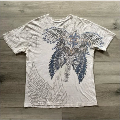 Retro Fashion Print Gothic T-shirt