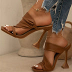 European American Gothic Simple High Heel Sandals