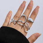 Geometric Lava Gothic Ring