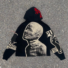 Gothic Mummy Graphic Pullover Hoodie