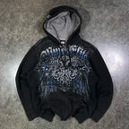 Gothic Print Pullover Sweater