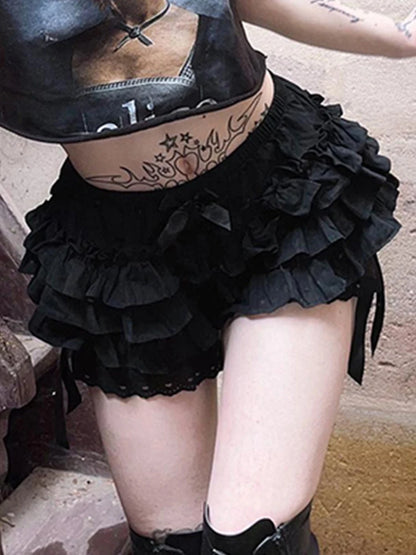 Lolita Lace Bow Patchwork Skirt