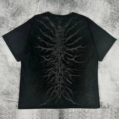 Artistic Print Loose Cotton T-shirt