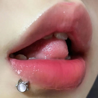 Y2K Blue Cat Eye Lip Stud