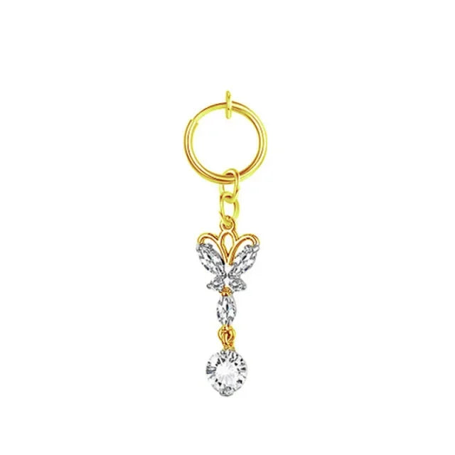 Fashion Butterfly Gothic Fake Belly Ring