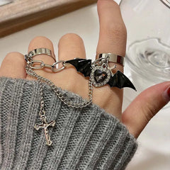 Vintage Cross Star Gothic Ring