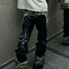 Vintage Camo Stitch Detail Pants