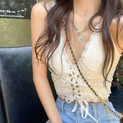 Sexy Lace Corset Party Bralette Crop Top