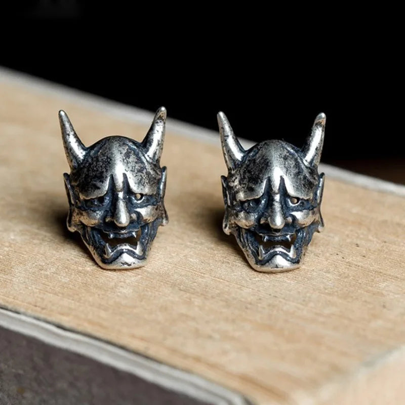 Gothic Skull Stainless Steel C Shape Earring Main image