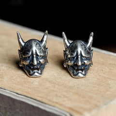 Gothic Skull Stainless Steel C Shape Earring