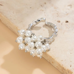 SHIXIN Vintage Silver Large Flower Gothic Ring