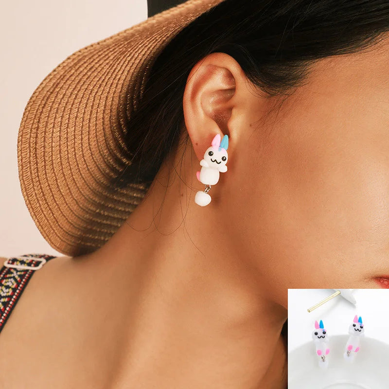 Handmade 3D Cartoon Polymer Clay Earring