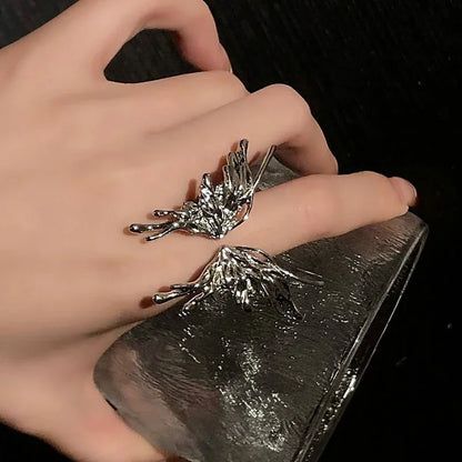 Gothic Black Rose Ring