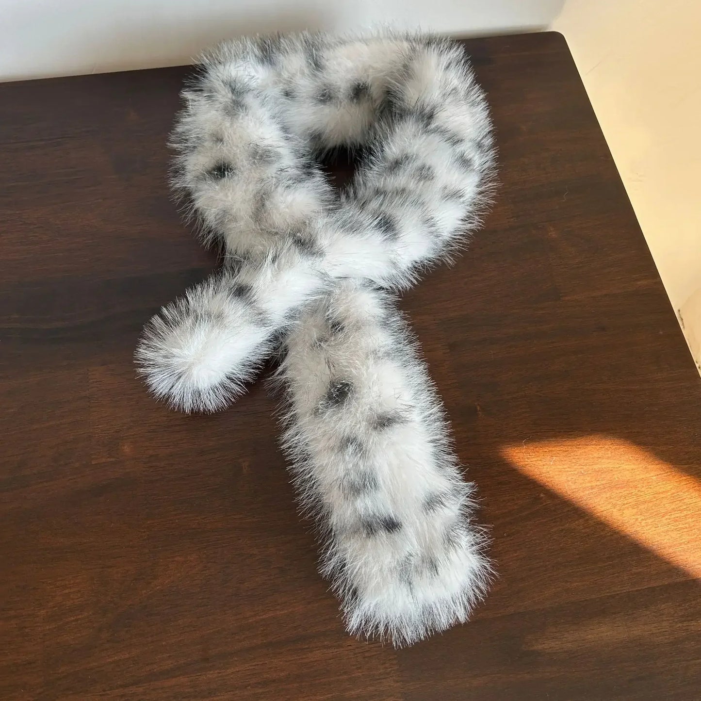 Gothic Leopard Fur Chain Belt Sock