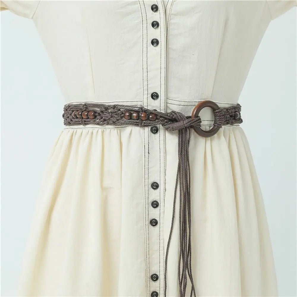 Boho Gothic Beach Braided Waist Rope Belt Main image