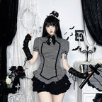 Vintage Gothic Patchwork Blouse