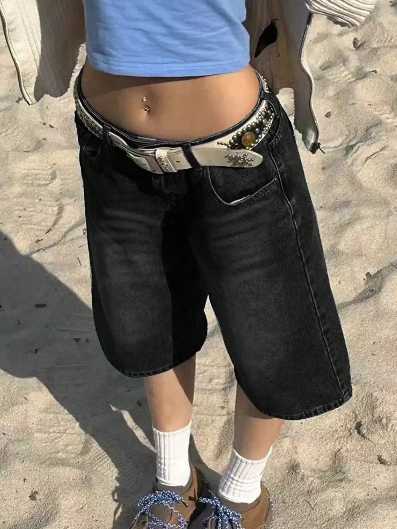 Slant Pocket Bermuda Denim Short Main image