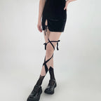 Gothic Tie Lace Fishnet Sock