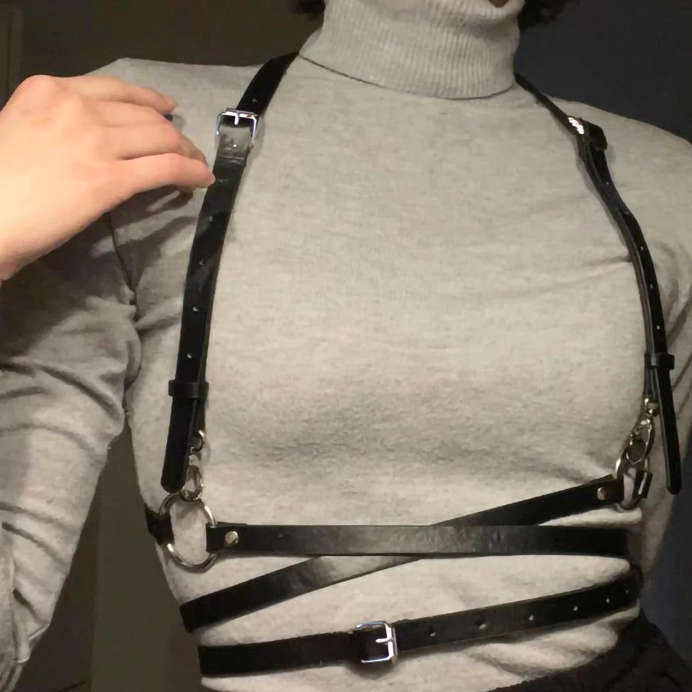 Sexy Gothic Leather Corset Belt
