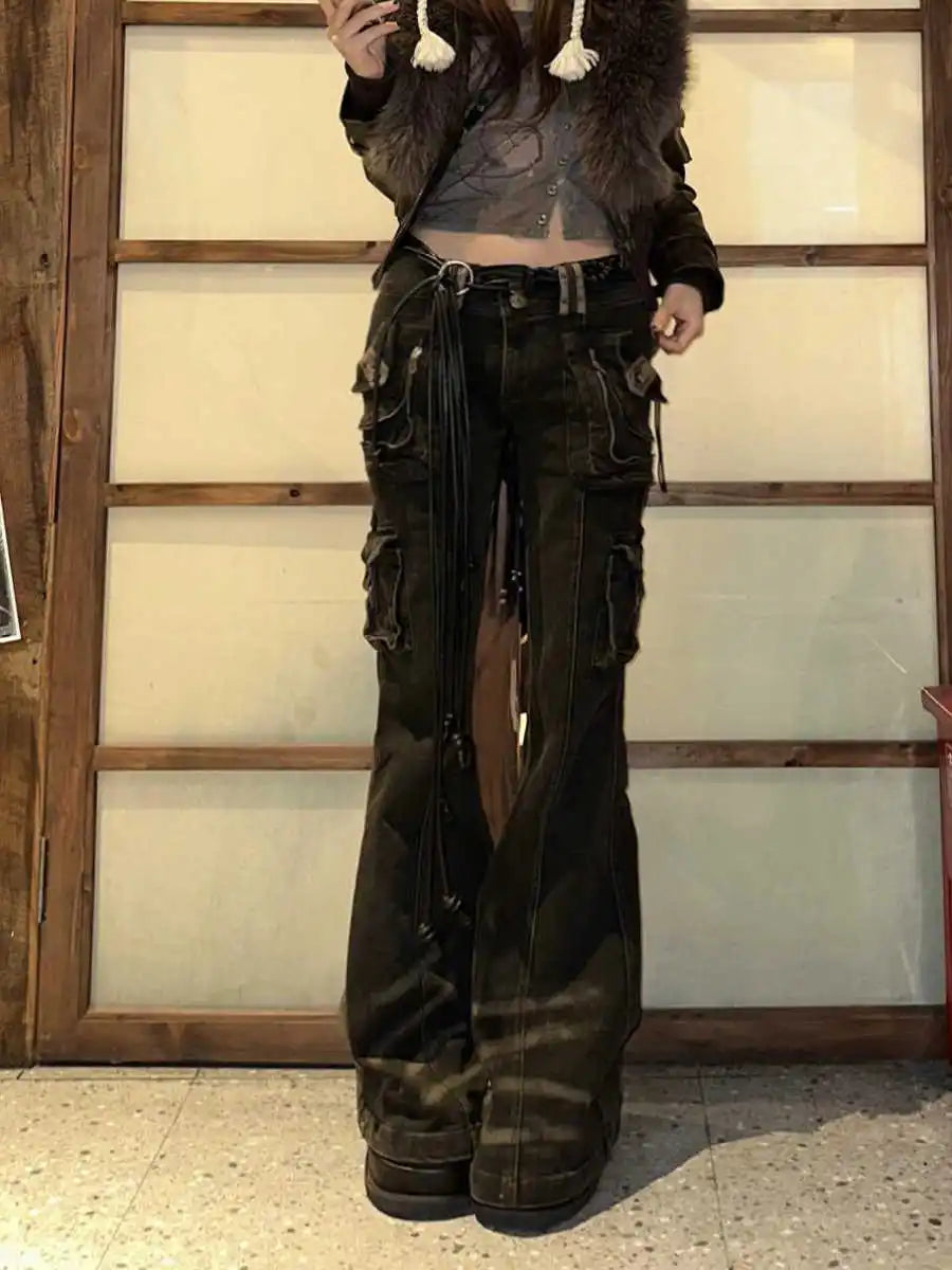 Korean Gothic Grunge Cargo Pant Main image