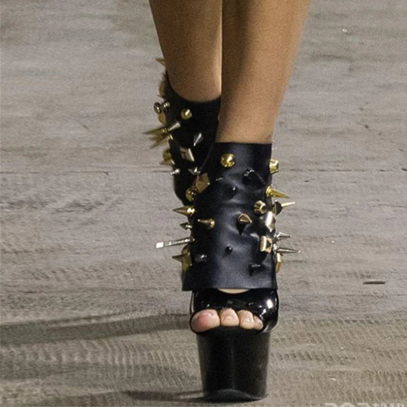 Peep Toe Platform Boot