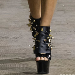 Peep Toe Platform Boot